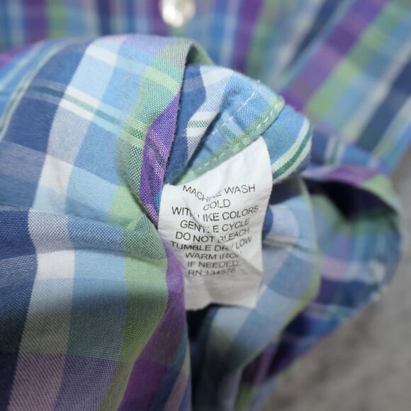 Vineyard Vines by Shep Ian Button Down Shirt Mens L Purple Slim Fit 100% Cotton - Picture 6 of 14